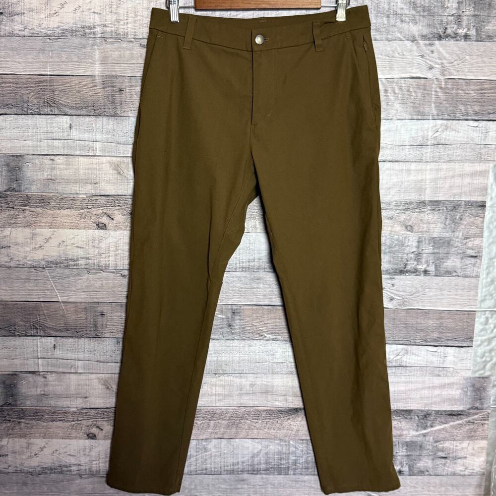 Lululemon ABC Commission Warpstreme Classic Pants Mens 31x30 Brown Business